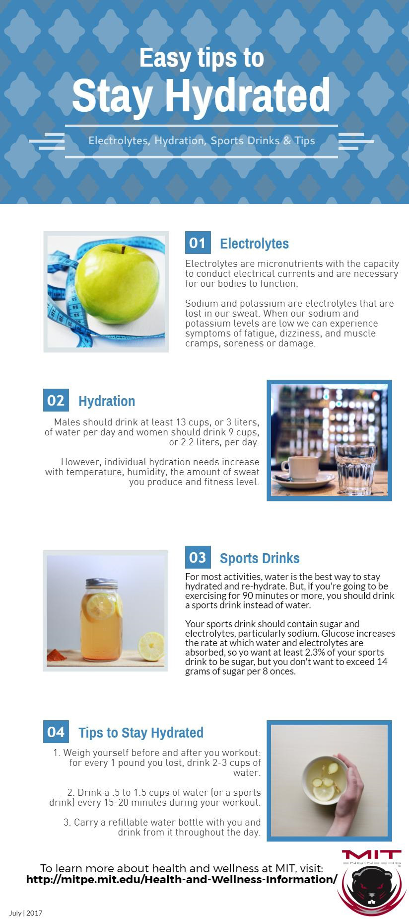 graphic explaining tips to stay hydrated